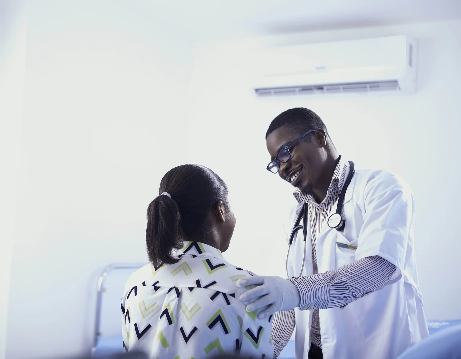 A CarePoint clinician in consultation with a patient