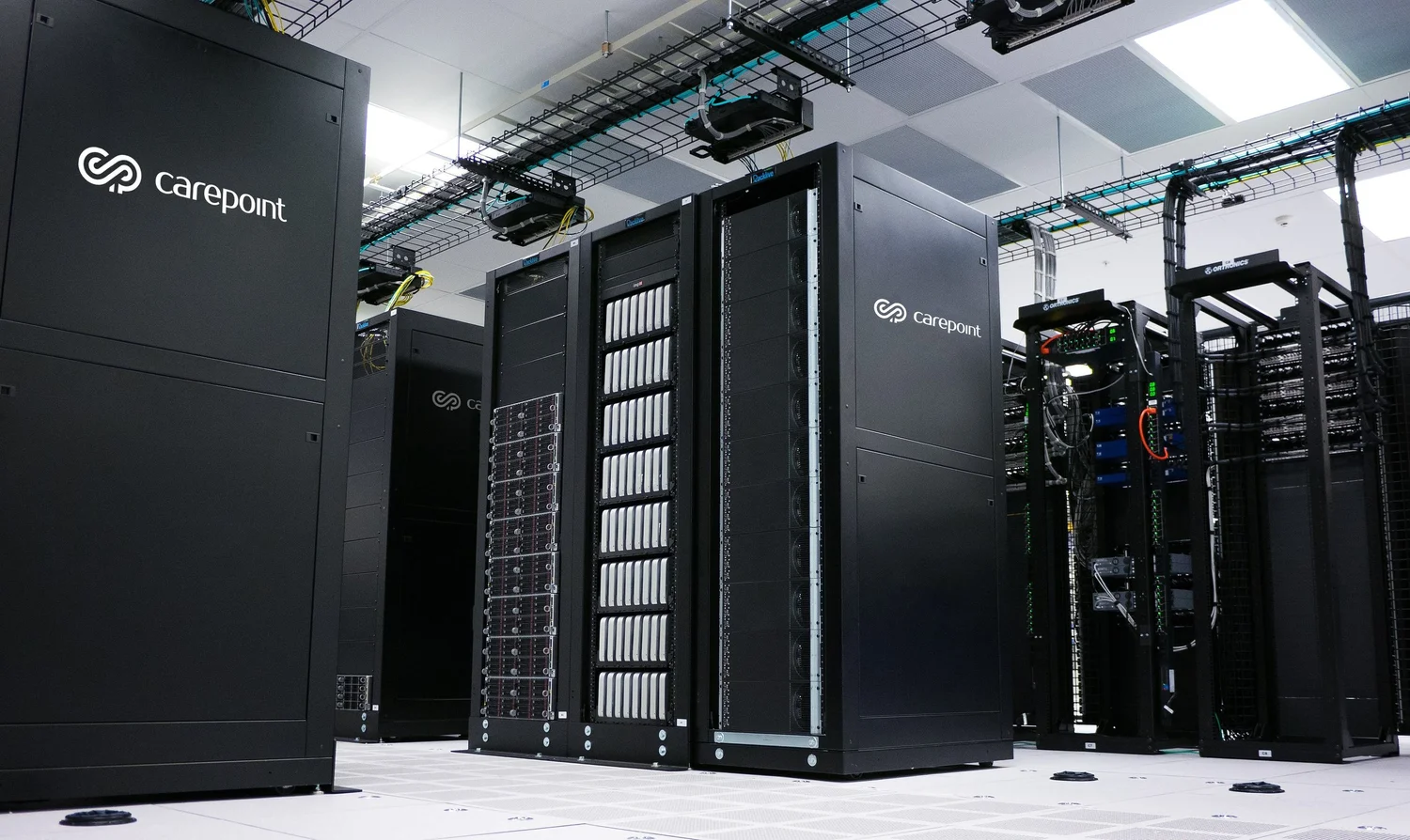 Racks in the CarePoint data centre
